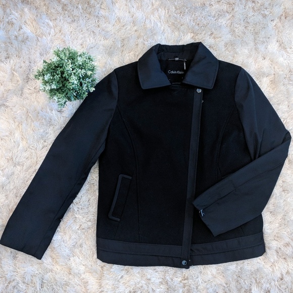 Calvin Klein Jackets & Blazers - Calvin Klein Black Blended Wool Jacket size 10